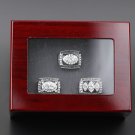 Set 3PCS 1976 1980 1983 Oakland Raiders NFL Super Bowl CHAMPIONSHIP RING  with  case（516）