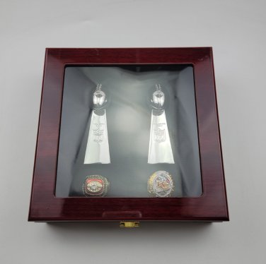2PCS Kansas Chiefs Super bowl championship rings and Trophy Set with case &iuml;&frac14;�542&iuml;&frac14;�