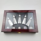 5PCS Dallas Cowboys super bowl championship ring and Trophy Set Silver with case （550）
