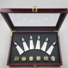 Gold 6PCS Pittsburgh Steelers Super bowl championship ring and Trophy Set with case （551）