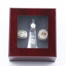 2PCS 2002 2020 Kansas Chiefs Super bowl championship rings and Trophy Set with  case （566）