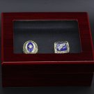 2PCS 1963 1994 San Diego Chargers Moten AFC Championship Ring Set 11 size with  case （572）