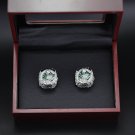 2PCS SET 2017 PHILADELPHIA EAGLES FLOES WENTZ Super Bowl Championship Rings with  case （581）