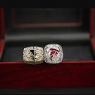 2PCS 1998 2016 ATLANTA FALCONS NFC world championship ring size 11 with  case（588）