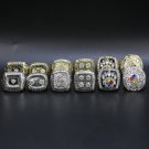 Full Set 6PCS Pittsburgh Steelers Super bowl championship ring 11 size Gold without  case（594）