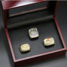 3PCS Set 1997 1998 2015 Denver BRONCOS Super Bowl Championship Rings with  case（596）