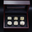 6PCS ONE Set Los Angeles Lakers NBA Basketball championship ring Kobe ring 11S with case（711）