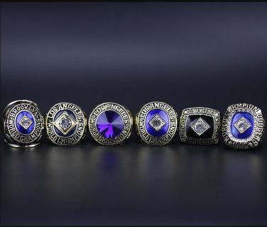 6PCS Los Angles Dodgers World Seires championship rings 11 size without case&iuml;&frac14;�987&iuml;&frac14;�