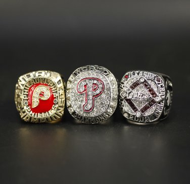 Full Set 3pcs Philadelphia Phillies world series championship rings 11 size without case&iuml;&frac14;�990&iuml;&frac14;�