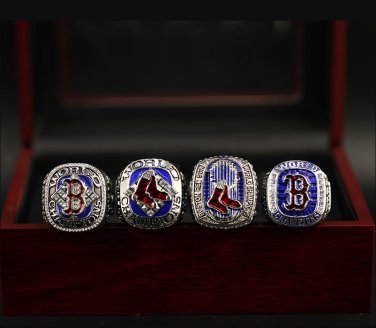 FULL SET 4 PCS BOSTON RED SOX world series championship rings 11 size with case&iuml;&frac14;�991&iuml;&frac14;�