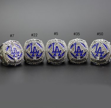 5PCS Names 2020 Los Angles Dodgers world series championship rings 11 size without case&iuml;&frac14;�994&iuml;&frac14;�