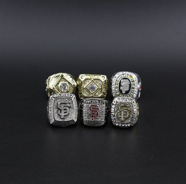 6PCS San Francisco Giants MLB world championship rings 11 size without case&iuml;&frac14;�1029&iuml;&frac14;�