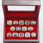 Set 14 PCS Kansas Jayhawks NCAA championship rings 11 size with case&iuml;&frac14;�1052&iuml;&frac14;�