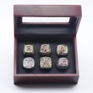 6PCS alabama crison tide NCAA championship rings 11 size with case（1063）