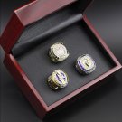 3PCS Set 2019 LSU Tigers NCAA championship rings 11 size with case（1072）
