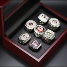 Set 7 PCS New Ohio State Buckeyes NCAA championship rings 11 size with case（1084）
