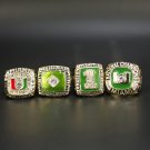1987 1989 1991 2001 Miami Hurricans NCAA championship rings without case（1087）