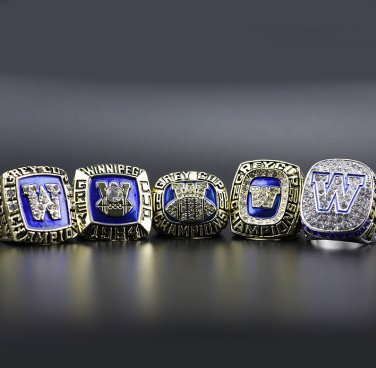 5 PCS Winnipeg Blue Bombers CFL Football championship rings 11S without case&iuml;&frac14;�1121&iuml;&frac14;�