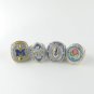 Set 4PCS 2024 Michigan Wolverines NCAA Championship Ring 11S with wooden case
