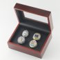 Set 4PCS 2024 Michigan Wolverines NCAA Championship Ring 11S with wooden case