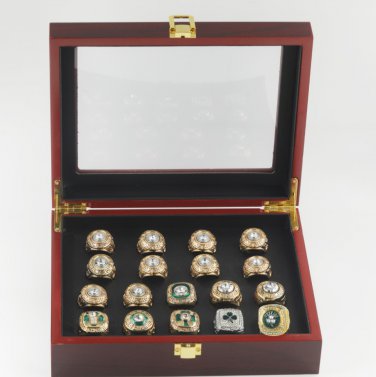 Full Set 18PCS 2024 Boston Celtics Basketball Championship rings 11S with wooden case
