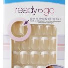24pk BROADWAY-READY TO GO Stick-On PRE-GLUED KISS ACRYLIC NAILS Short