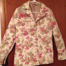 Isabella's Journey Cream Pink Quilted Floral Victorian Spring Blazer Jacket