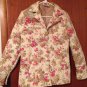 Isabella's Journey Cream Pink Quilted Floral Victorian Spring Blazer Jacket