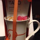 STARBUCKS TAZO PASSION TEA CUP COFFEE MUG SET TEA NEW IN PACKAGE