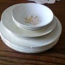 HOMER LAUGHLIN GOLDEN WHEAT 22K CHINA DISHES 10 PIECES