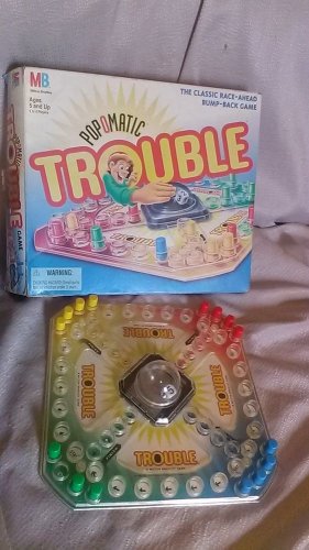 Used Game Board Only w/ Popper Dice/die  for Pop-o-matic TROUBLE boardgame