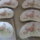 6 Antique 1899-1918 O.& E.G.Royal Austria Crescent Dishes Embossed with Gold Rim
