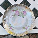 Vintage Baroque style Handled Charger Plate Heavy Gold Trim