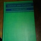 Vintage 1930 Textiles and Clothing Reference Hardcover Book
