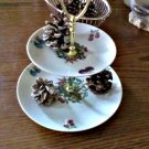 Vintage Naaman Two-Tier Porcelain Cookie Dish Tray from  Israel