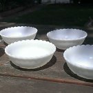6 Mckee White Milk Glass Finger Bowls Azetec