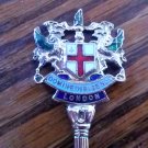 Souviner Spoon Enamel "DOMINEDIRIGENOS LONDON also Embossed W.A.P.W.