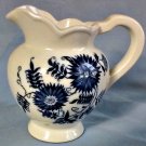 Vintage Blue and White Pitcher Vase MINT Porcelain Japan