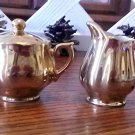 Vintage Japenese Creamer and Sugar Bowl with Lid  24k