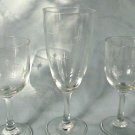 Three Vintage Cordial Glasses Starburst Design Made by Anchor Hocking