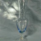 Vintage 1940 Handblown Blue Glass Vase with Ruffled Top BLENKO Excellent