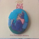 Fine Porcelain and Enamel Brooch with 22k Gold