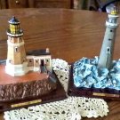 Two (2)  Lighthouse Point Collection Statues Split Rock MN & Minots Ledge MA