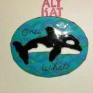 Vintage Aly Kat Enamel with 22k Gold Accents on Porcelain Pin Brooch