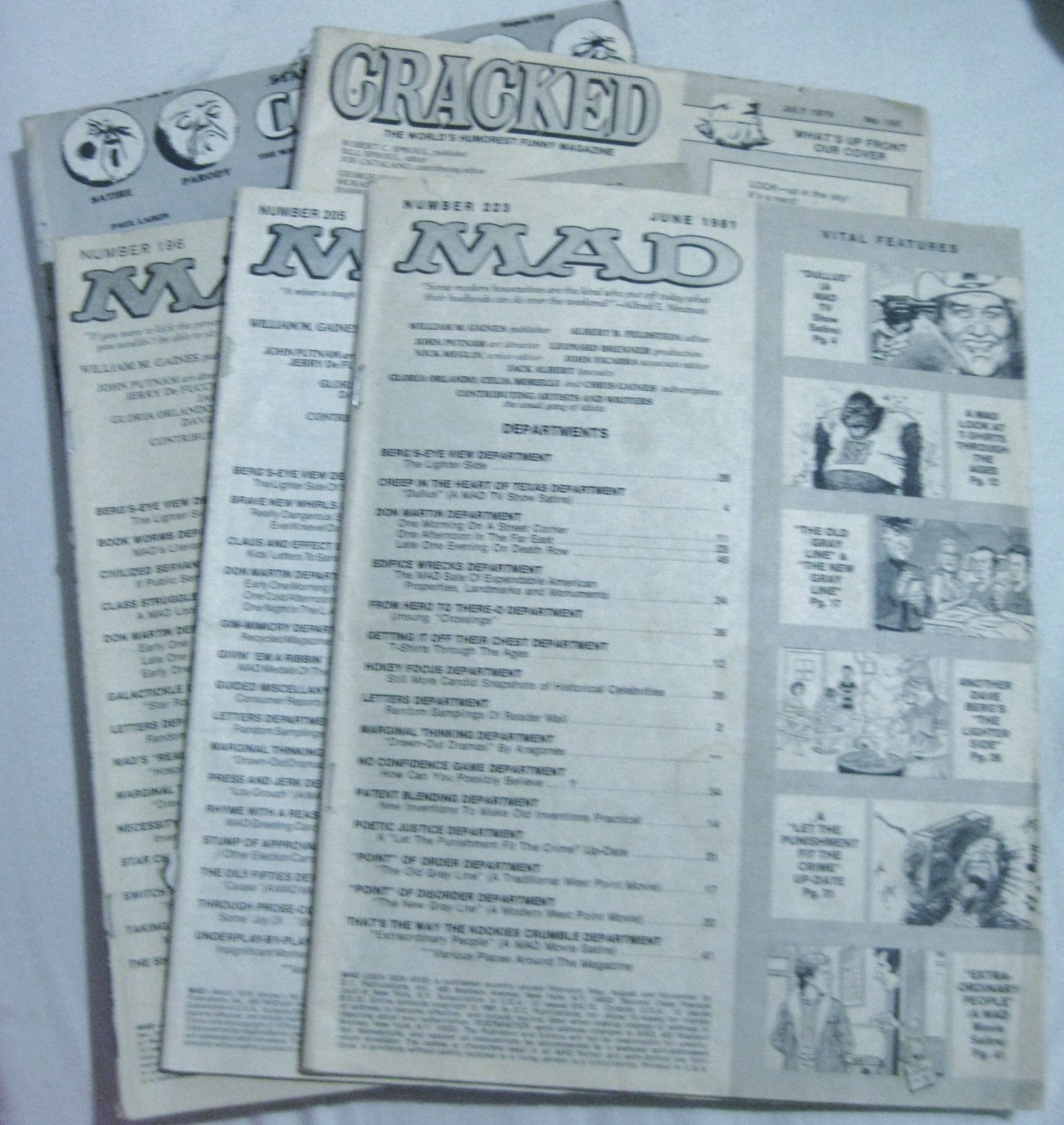 1978-1981 MAD, CRACKED and Crazy