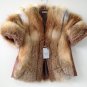 Beautiful spectacular coat of fur bolero genuine fox RED FOX