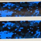 Arrow Wraps Digital Camo Flo Blue 1 Dozen (12) 1x7 Peel&Stick Vanes