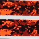 Arrow Wraps Digital Camo Flo Red 1 Dozen (12) 1x7 Peel&Stick Vanes