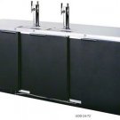 Black 72" Back Bar Cooler Kegerator Beer Dispenser Refrigerator 3 KEGS Stainless Steel Top