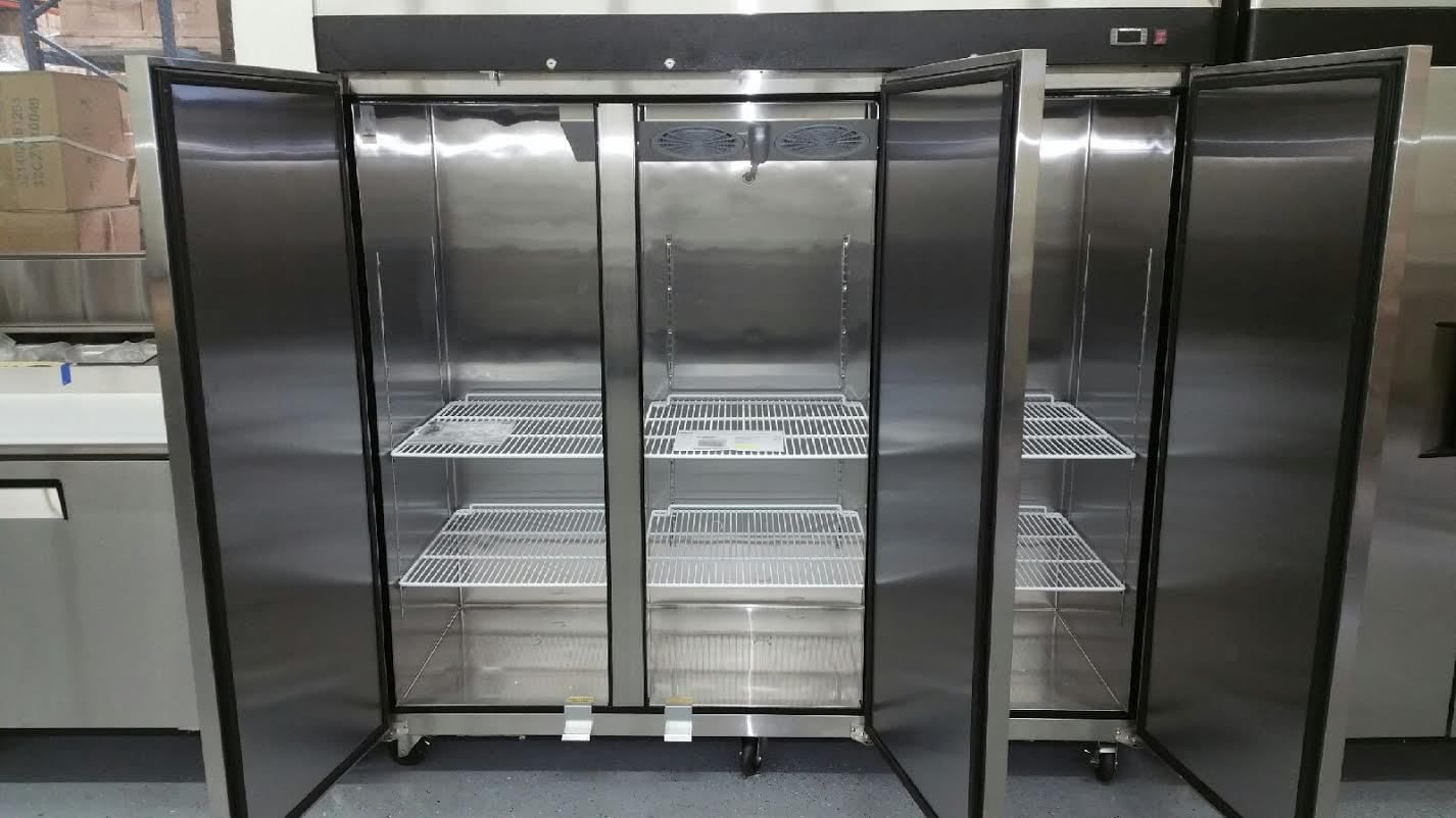 MBF8003 T Series 3 Three Door Commercial Stainless Steel Freezer 1